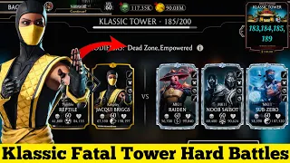 Klassic Fatal Tower Hard Battle 183, 184 , 185 & 189 Fight + Reward | MK Mobile