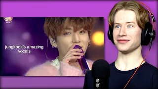 HONEST REACTION to jungkook's amazing vocals #jungkook #vocals #reaction