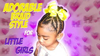 A cute braid style for little girls