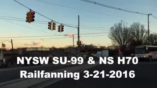 [HD] NYSW SU-99 chase & Interstate unit leads NS H70 3-21-2016