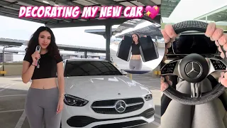 Decorate my NEW CAR with me! + CAR TOUR 💗 *must haves!*