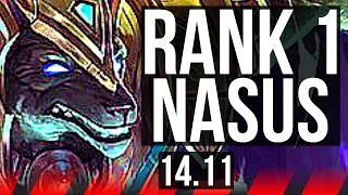 NASUS vs FIORA (TOP) | Rank 1 Nasus, 8/0/6, Legendary, 600+ games | NA Challenger | 14.11