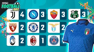 GUESS THE NATIONAL TEAM BY ALL PLAYERS' CLUB - EURO 2020 EDITION | QUIZ FOOTBALL 2021