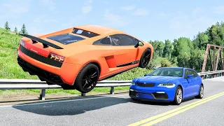 High Speed Traffic Car Crashes #119 - BeamNG Drive | CrashBoomPunk