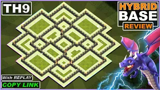 NEW!! TH9 Base with Replay 2022 | COC TH9 Farming/Trophy/Hybrid base link | Clash of Clans