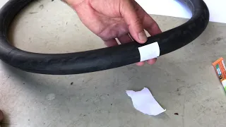 Repair a Bike Inner Tube leak with super glue and paper!