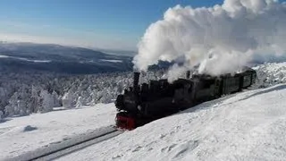 Traumhafte Impressionen von der winterlichen Brockenbahn | steam trains in winter