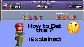 How to get Legend league Title In Your Profile | Explained | Clash of Clans....