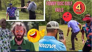 4 HOURS OF THE FUNNIEST DISC GOLF FAILS  (COMPILATION) 🤣😂😆😅