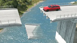 Cars vs Broken Bridge #2 – BeamNG.Drive