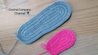 كروشيه قاعده او نعل سليبر /لكلوك/شوز لاى مقاس _How to Crochet Shoe Sole #صحبه_الكروشيه