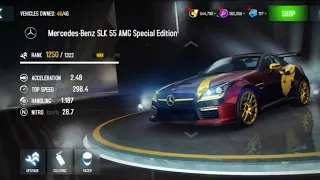 Mercedes Benz SLK 55 AMG special edition test drive at rank 1250 || Asphalt 8