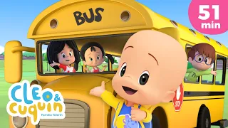 Las ruedas del autobús 🚌 y más canciones infantiles para bebés con Cleo y Cuquín