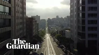 Drone footage shows San Francisco deserted under coronavirus lockdown