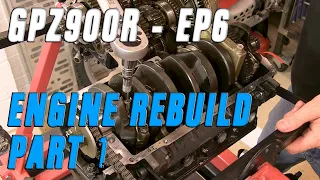 Kawasaki Ninja GPZ900R Rebuild EP6  - Engine Assembly Part 1