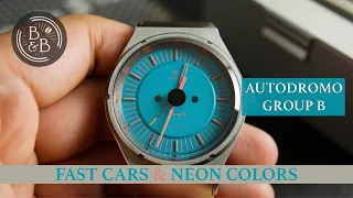 Fast Cars & Bright Colors, 80s Miami Vice - Autodromo Group B Corsica Blue Review - Beans & Bezels