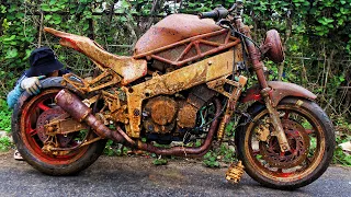 Fully restoration rusty KAWASAKI Z900 super motorbike with speed reaching 300km/h