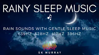 Experience Blissful Sleep: Rain, Black Screen, & 4 Solfeggio Tones for Insomnia Relief