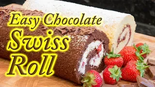 Chocolate Swiss Roll made easy at home