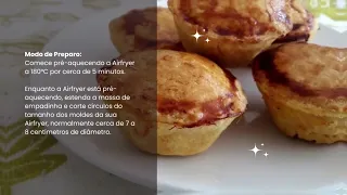 Empadinhas de Queijo e Presunto na Airfryer Receita Fácil