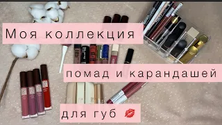 Моя коллекция помад для губ(+карандаши)😱💋❤️#tag #помада #помададлягуб