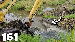 Without the Excavator It Would Be A Hard Day - Beaver Dam Removal With Excavator No.161