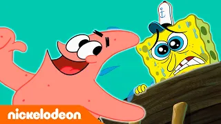 SpongeBob | SpongeBob zit vast op het dak | Nickelodeon Nederlands