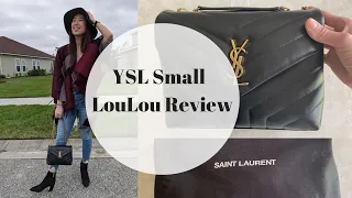 YSL SMALL LOULOU BAG | WHAT FITS + MOD SHOTS + 1 YEAR REVIEW