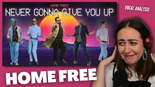 HOME FREE Never Gonna Give You Up | Vocal Coach Reacts (& Analysis) | Jennifer Glatzhofer