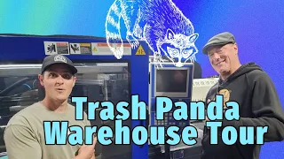 Tour of The @TrashPandaDiscGolf Warehouse With Jesse and His New Injection Molding Machine
