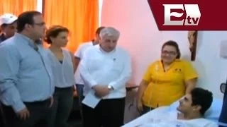 Duarte y Nuñez visitan a heridos del accidente carretero en Veracruz/ Titulares de la tarde