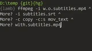 Add video subtitles with ffmpeg