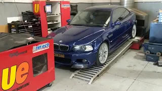 CS E46 M3 dyno run with Schrick 288/280 Cams and Intake