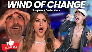 Golden Buzzer:Filipino makes the judges cry when Strange Baby sings along to the Wind Of Change Song