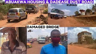 At Least 2 or More People D!e Every Year Due To Abuakwa Dadease & Housing DUST ROAD & DAMAGED BRIDGE