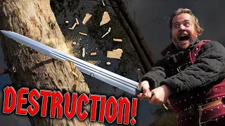 Can you chop down a tree with a SWORD?!? | #FUNCTIONALFANDOM