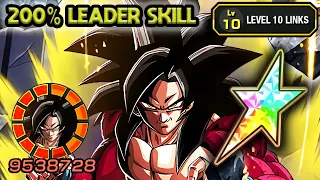 200% LEADER SKILL! 100% AGL LR SSJ4 GOKU LEVEL 10 LINKS! Dragon Ball Z Dokkan Battle