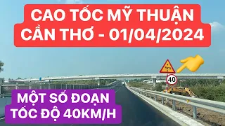 Biển báo tốc độ 40km/h trên cao tốc Mỹ Thuận - Cần Thơ, tài xế chạy mãi không thấy biển hết lệnh cấm