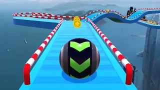 Sky Rolling Ball 3D Gameplay Speedrun Max All Levels 1152