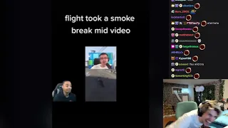 xQc almost died cant stop laughing to Flight after took a smoke break mid video