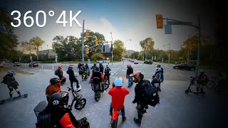 TORONTO Downtown GTA VR Surron POV TOUR PEV RIDE - E-Scooters, E-Bikes, EUC's, E-Skates [360°4K]