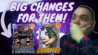 THANOS AND SANDMAN BUFFED | CARD SERIES DROP | MARVEL SNAP PATCH REVIEW