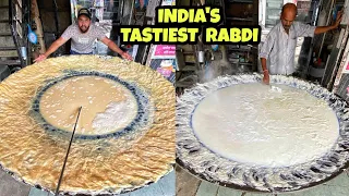 ऐसे तैयार की जाती है INDIA'S TASTIEST लच्छेदार RABDI😱😱 हिंदुस्तान की सबसे बड़ी कढाई में😳😳Indian Food