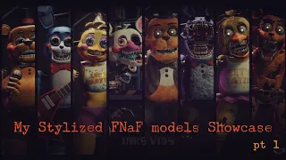 [Blender/FNaF] My stylized models Showcase pt 1