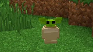 So Baby Yoda is in Minecraft now...