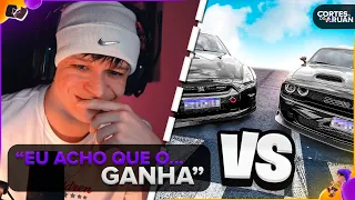 ARUAN REAGE: O RACHA MAIS AGUARDADO NISSAN GTR VS DODGE CHALLENGER (RENATO GARCIA) - Cortes do Aruan