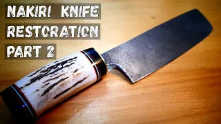 Restoring Nakiri. Japanese Vegetable Knife Restoration. Part 2