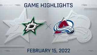 NHL Highlights | Stars vs. Avalanche - Feb. 15, 2022