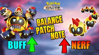 FALINKS New Patch Note -- Buff's & Nerf's || Pokemon Unite