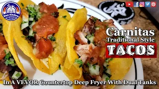 Carnitas TACOS Traditional Style In A VEVOR Dual Tank Deep Fryer